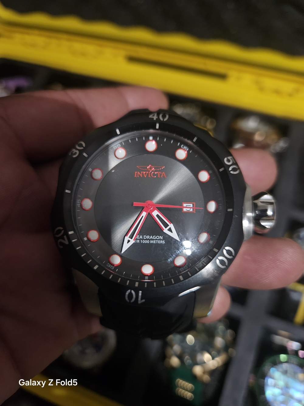 Invicta Venom Sea Dragon Black and Red Dive Watch 50mm